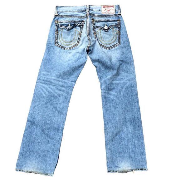 Vintage True Religion Jeans Size 34 RICKY BIG QT Blue - Picture 5 of 10